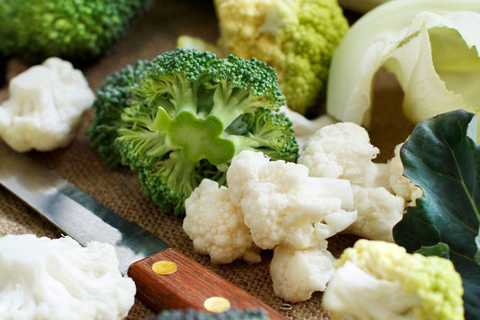 Broccoli Cauliflower Caesar Salad ingredients