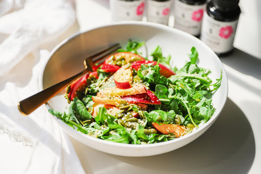 Peach Arugula Salad