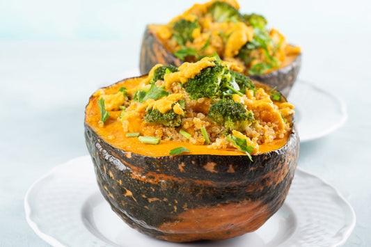Wild Rice Stuffed Acorn Squash
