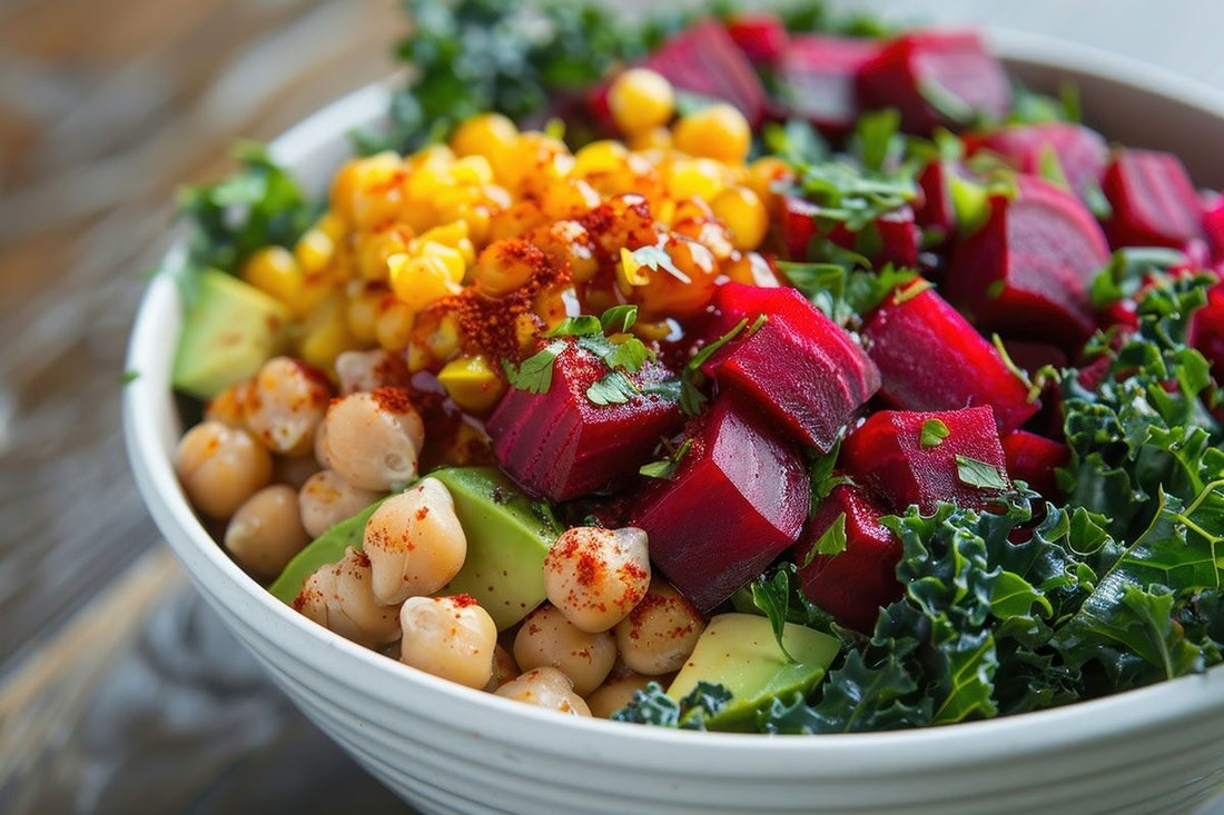 Kale, Corn and Beet Salad